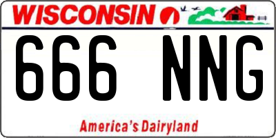 WI license plate 666NNG