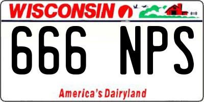 WI license plate 666NPS