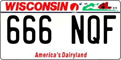 WI license plate 666NQF