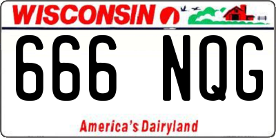 WI license plate 666NQG