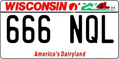 WI license plate 666NQL
