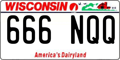 WI license plate 666NQQ