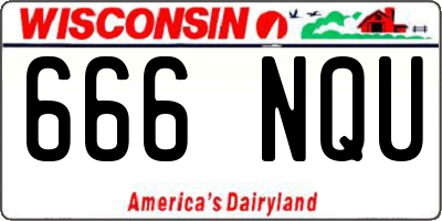 WI license plate 666NQU