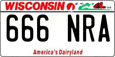 WI license plate 666NRA