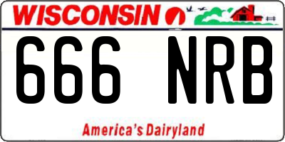 WI license plate 666NRB