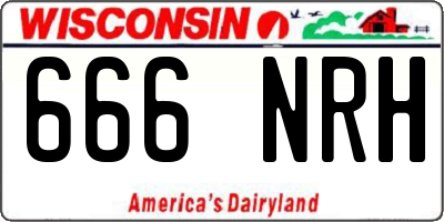 WI license plate 666NRH