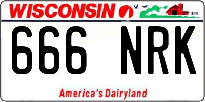 WI license plate 666NRK