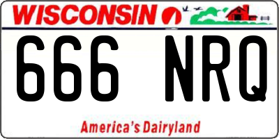 WI license plate 666NRQ