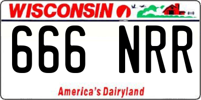 WI license plate 666NRR