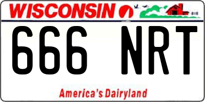 WI license plate 666NRT
