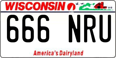 WI license plate 666NRU