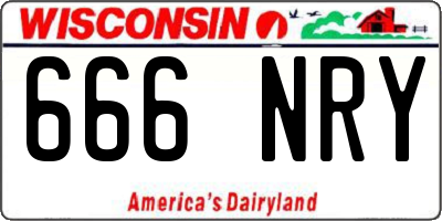 WI license plate 666NRY