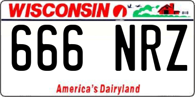 WI license plate 666NRZ