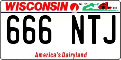 WI license plate 666NTJ