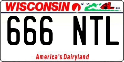WI license plate 666NTL