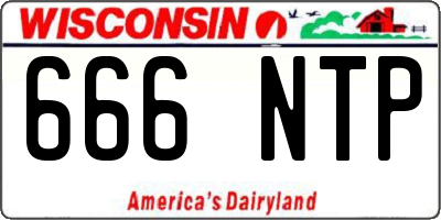 WI license plate 666NTP