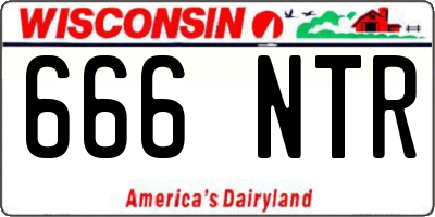 WI license plate 666NTR