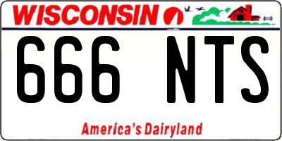 WI license plate 666NTS
