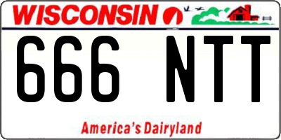 WI license plate 666NTT