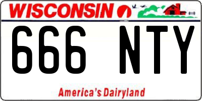 WI license plate 666NTY