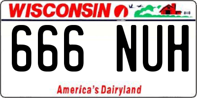 WI license plate 666NUH