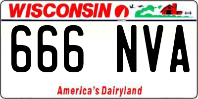 WI license plate 666NVA