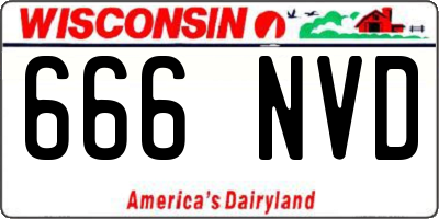 WI license plate 666NVD