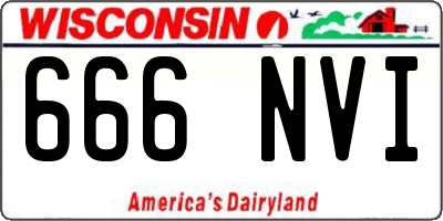 WI license plate 666NVI