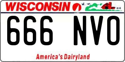 WI license plate 666NVO