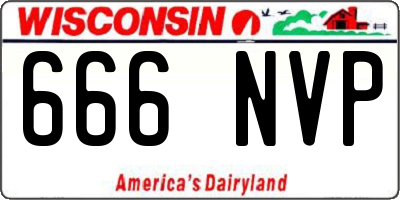 WI license plate 666NVP
