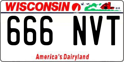 WI license plate 666NVT