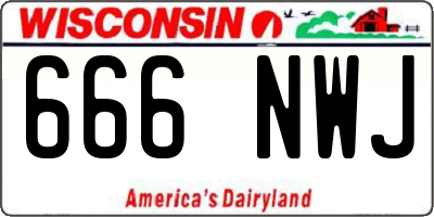 WI license plate 666NWJ