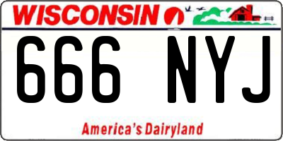 WI license plate 666NYJ