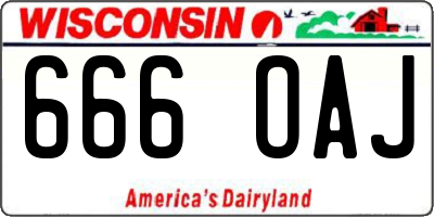 WI license plate 666OAJ