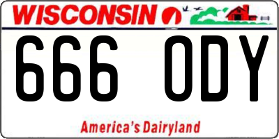 WI license plate 666ODY