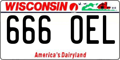 WI license plate 666OEL