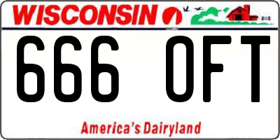 WI license plate 666OFT