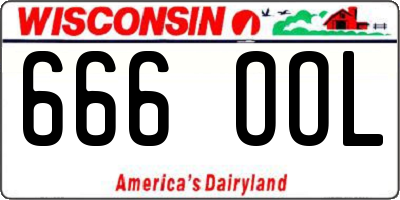 WI license plate 666OOL