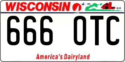 WI license plate 666OTC