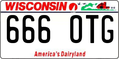 WI license plate 666OTG