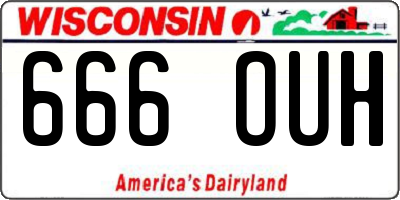 WI license plate 666OUH