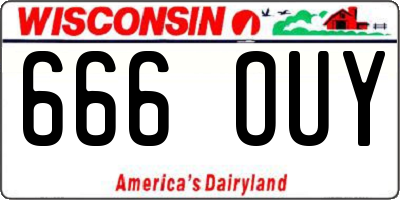 WI license plate 666OUY