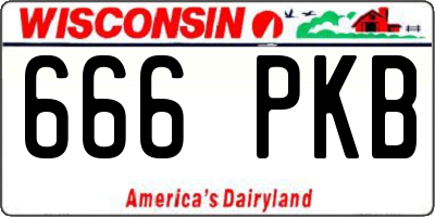 WI license plate 666PKB