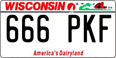 WI license plate 666PKF