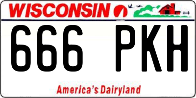 WI license plate 666PKH