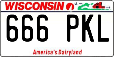 WI license plate 666PKL