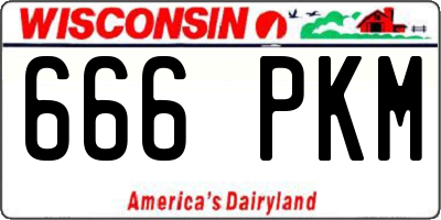WI license plate 666PKM