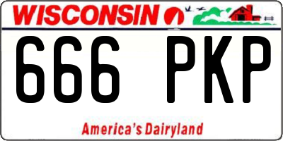 WI license plate 666PKP