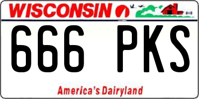 WI license plate 666PKS