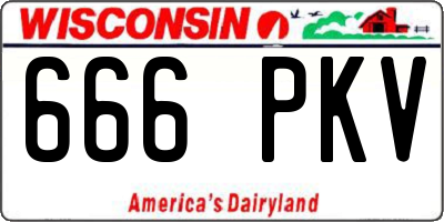 WI license plate 666PKV